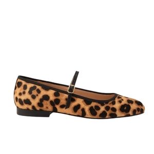 NEW! ANN TAYLOR Calf Hair Leopard Animal Print Ballet Flats 7.